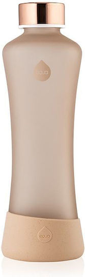 Equa Ginger Glasflasche Wasser mit Schraubdeckel Gold 550ml