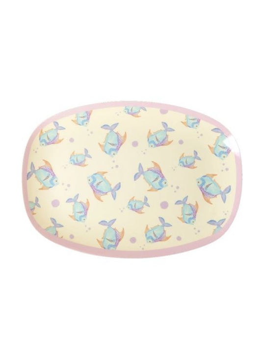 Rice Servierplatte Oval Kunststoff Bunt 30x22cm 1Stück