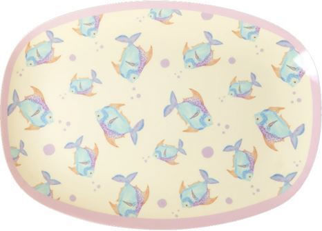Rice Servierplatte Oval Kunststoff Bunt 30x22cm 1Stück