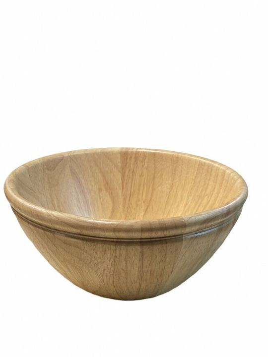 Wooden Salad Bowl Brown 25x12x13cm