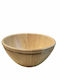 Lampiris Interiors Wooden Salad Bowl Brown 25x12x13cm