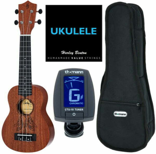 Harley Benton Kahuna-S Dreamcatcher Bundle Kahuna-S Dreamcatcher Bundle Soprano Γιουκαλίλι Natural Matte With Laser