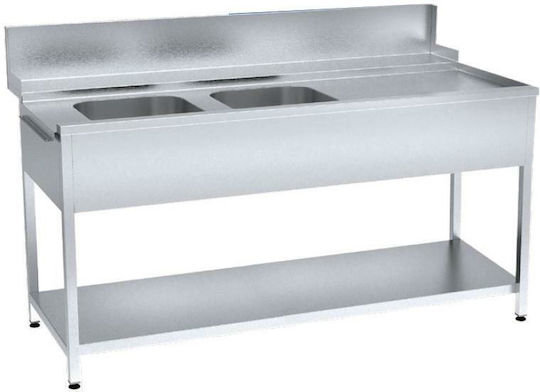 Niki Inox Chiuvetă Deschisă Dublu LA P2 160