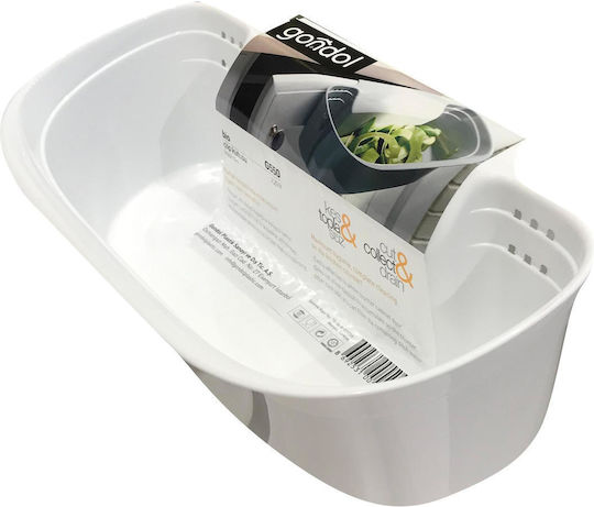TnS Storage Basket Plastic White 2.2lt 1pcs