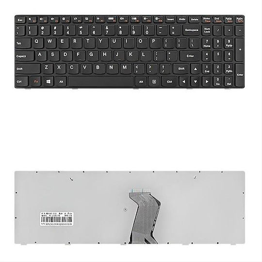 Qoltec Laptop Keyboard for Lenovo without Frame in Black Color 50597