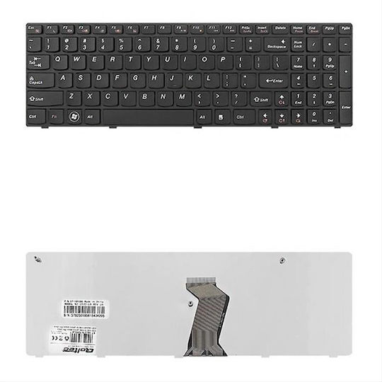 Qoltec Laptop Keyboard for Lenovo without Frame in Black Color 50551