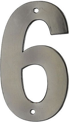 Thirard Placă cu Număr 6 în Negru Culoare 8cm 00967166