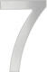 Thirard Πινακίδα με Αριθμό 7 σε Ασημί Χρώμα 7.6cm 00067567
