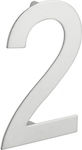 Thirard House Number 2 Sign Silver 10cm Inox 00067552