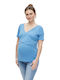 Mamalicious Maternity Top Light Blue