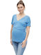 Mamalicious Maternity Top Light Blue