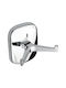 Double Wall-Mounted Bathroom Hook Silver
