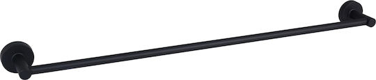 Bisk Single Wall-Mounted Bathroom Rail Black