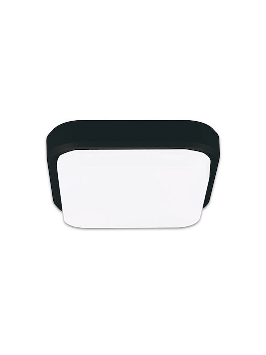 Top Light Outdoor Ceiling Flush Mount with Integrated LED in Black Color TP1572