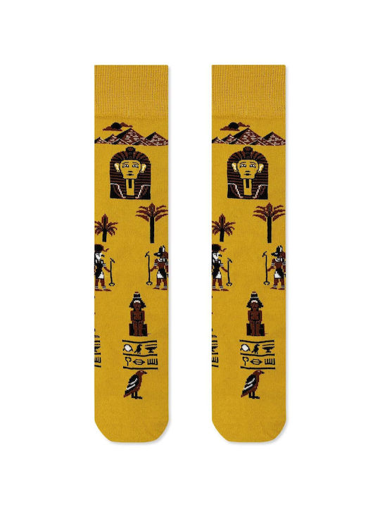 Axidwear Patterned Socks Yellow