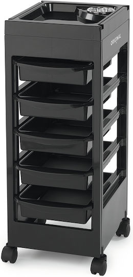 Hair Salon Maintenance Cart with 5 Drawers 39.5x24x82.5cm