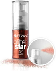 Silcare Glitter for Nails in Red Color