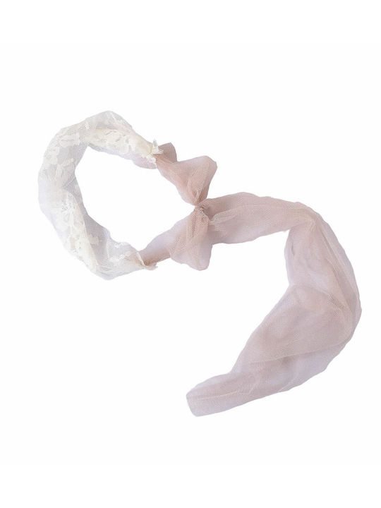 Nst Nastasia Pink Baptism Hair Accessory made of Lace