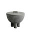 101 Copenhagen Decorative Bowl Pedestal Gray 12x12x10cm