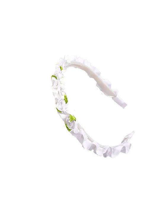 Elecool White Kids Headband with Flower