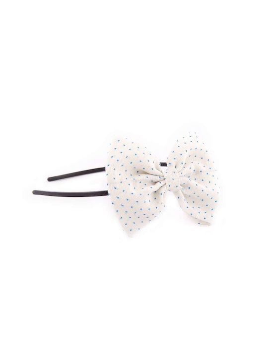 Mom & Dad White Kids Headband with Bow