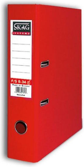 Arc Ring Binder 8/34 For A4 Paper With 4 Rings Red 1 Piece