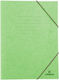 Logigraf Folder Prespan with Rubber Band and Ears for Paper A4 Green 10pcs