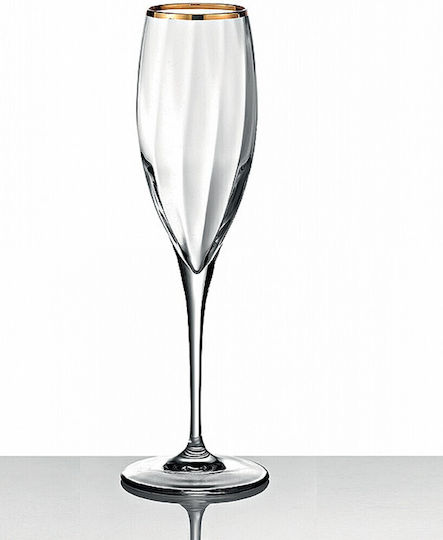 Novaker Monalisa Champagner-Glas Für Hochzeit Aus Kristall Gold KП480