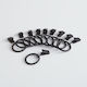Am.Pm Black Fabric Capsule Sewing Supply 2.5x2.5cm 10pcs