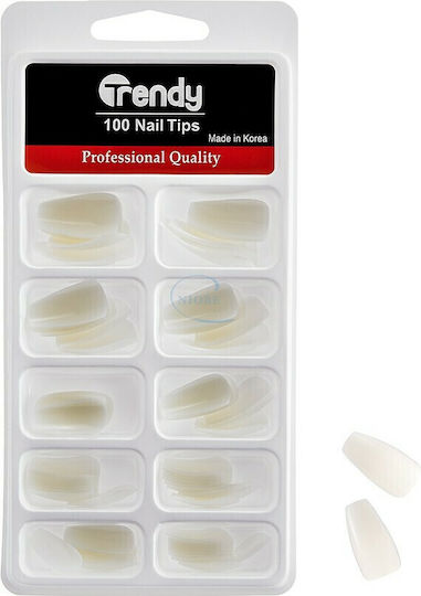 Trendy Color Cosmetics Nagelspitzen in Beige Farbe 100Stück