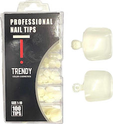 Trendy Color Cosmetics Nagelspitzen in Beige Farbe 100Stück 67033 Trendy Color Cosmetics Nagelspitzen in Beige Farbe 100Stück 67033