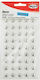 Meyco Metallic Decorative Sticker for DIY Crafts Silver 45pcs