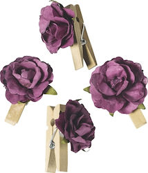 Knorr De hârtie Decorativ Floare pentru Proiecte DIY Purple 6buc