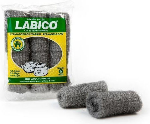 Labico Set Bureți De Bucătărie Tip Utilizare Generală Argintii 6 Bucăți