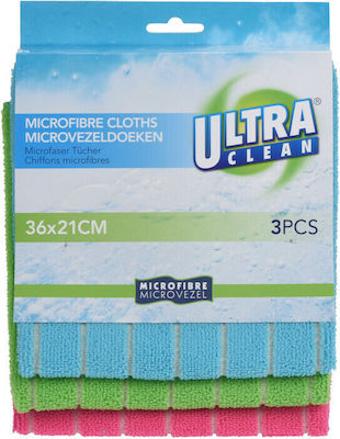 Ultra Πανάκια Καθαρισμού με Μικροΐνες Γενικής Χρήσης Πολύχρωμα 3τμχ
