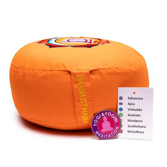 Yogi & Yogini Yoga Pillow in Orange Color
