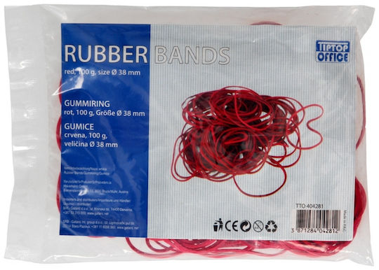 TipTop Office Rubber Band Red Ø38mm 100gr