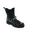 Bonito Kids Leather Boots Black