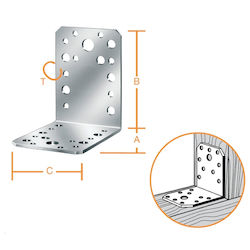Vormann Γωνία Σύνδεσης για Πέργκολα από Μέταλλο 5x50cm