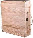 Giftland Wooden Bottle Case Beige 35x10x37cm.