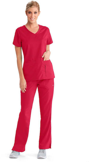 Grey's Anatomy Women's Red Medical Blouse