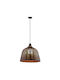 Alphab2b Brown Ceiling Light with E27 Socket 45x100x100cm