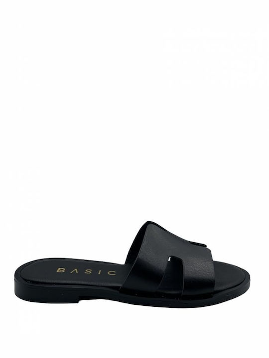 Basic Leather Women's Sandals Black