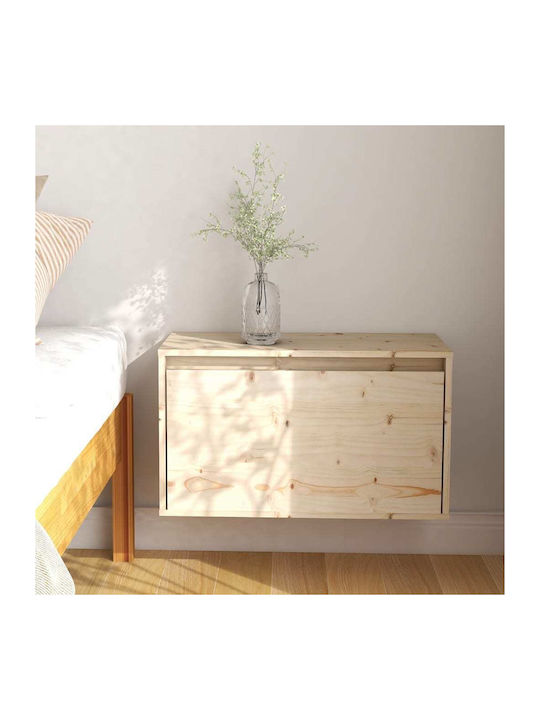 Wall Solid Wood Cabinet Natural 60x30x35cm