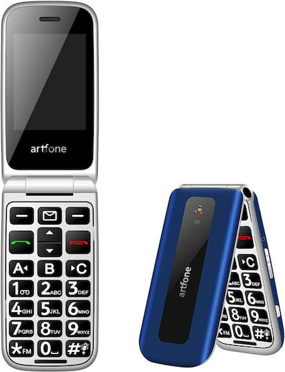Artfone F20 Dual SIM Κινητό με Μεγάλα Κουμπιά (Ελληνικό Μενού) Μπλε