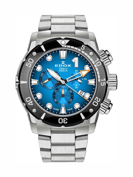 Edox Ρολόι Μπαταρίας με Μεταλλικό Μπρασελέ Edox Ρολόι Μπαταρίας με Μεταλλικό Μπρασελέ