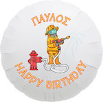 Balon Foyle Firefighter cu nume / 43cm