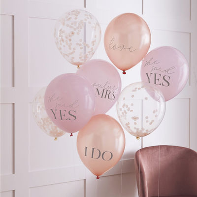 Set of 5 Balloons Pink