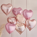 Set of 8 Balloons Foil Multicolour Valentine's Day Hearts