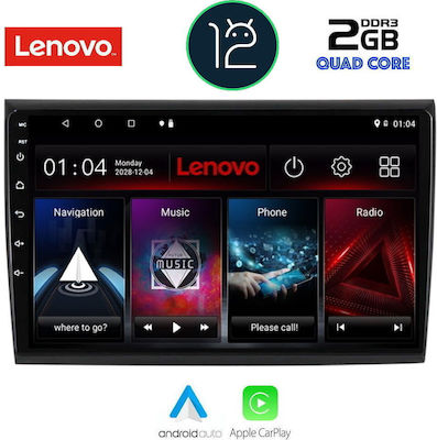 Lenovo Sistem Audio Auto pentru Fiat Felicitări 2007> (WiFi/GPS/Apple-Carplay) cu Ecran Tactil 9"